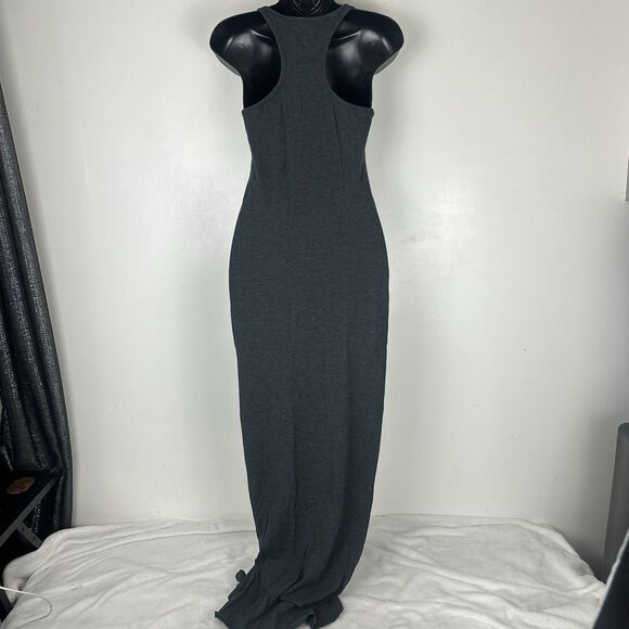 LULULEMON Grey Refresh Maxi Dress II Slim Fit Pima Cotton 4-6 - Picture 5 of 8